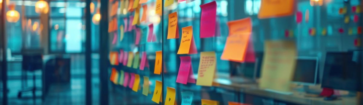 Using agile methodology, Brainstorming in a tech start-up office